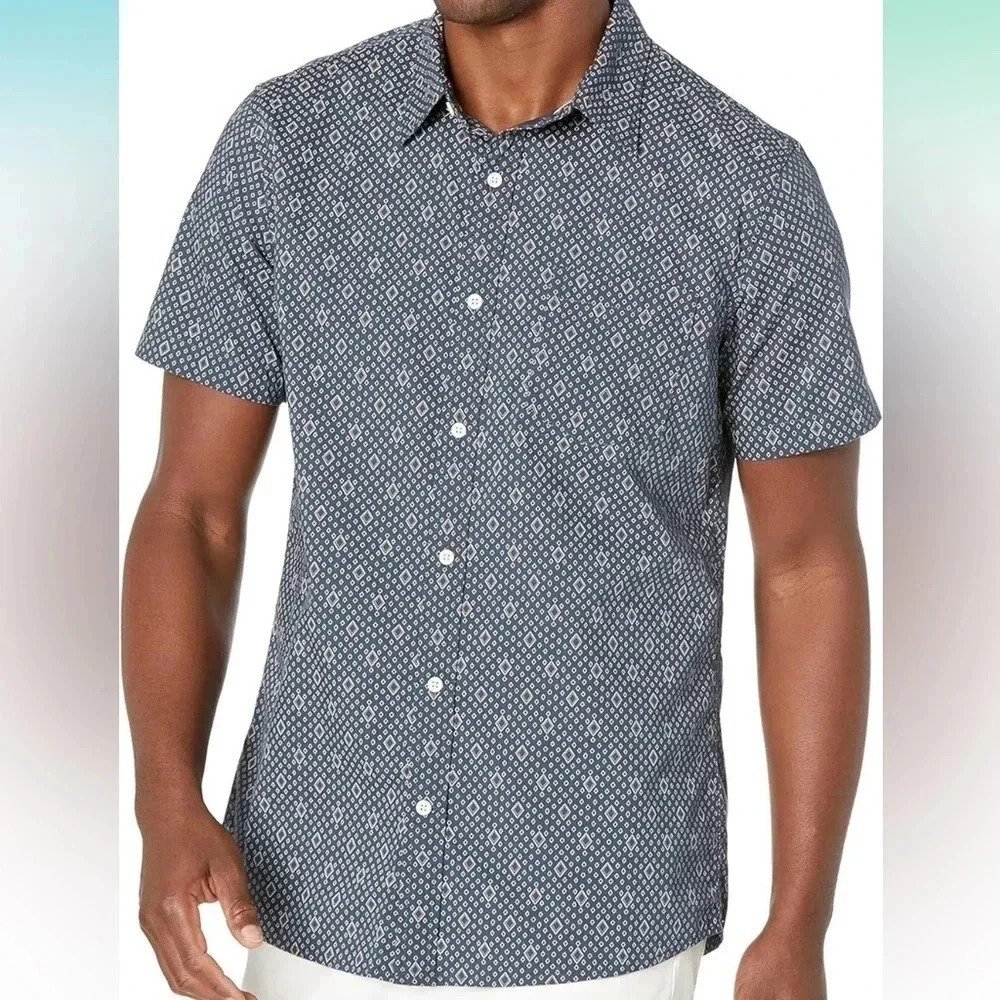 Goodthreads Men's Standard-Fit Short-Sleeve Stretch Poplin Shirt